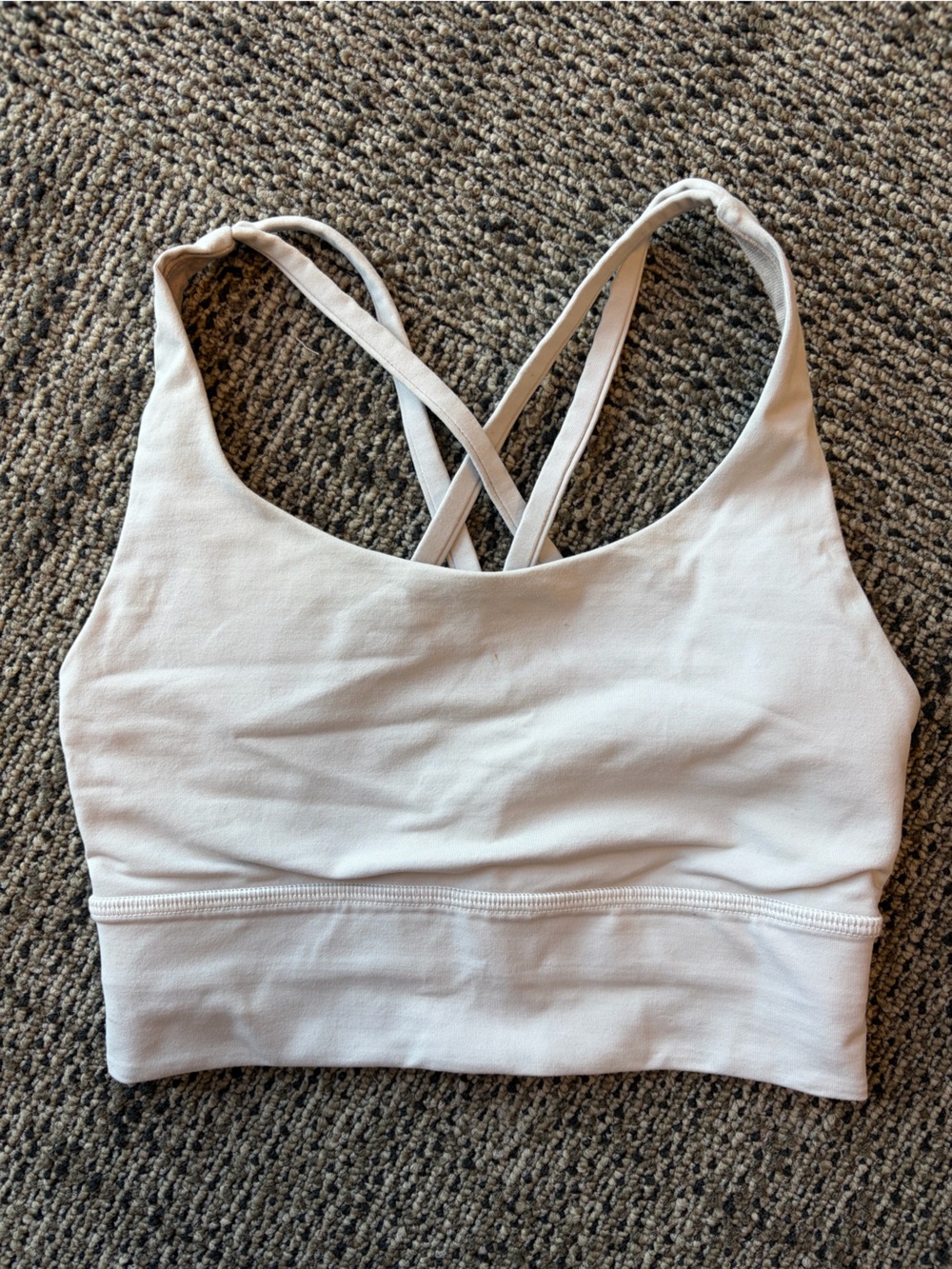 lululemon athletica white Cross-Strap Sports Bra